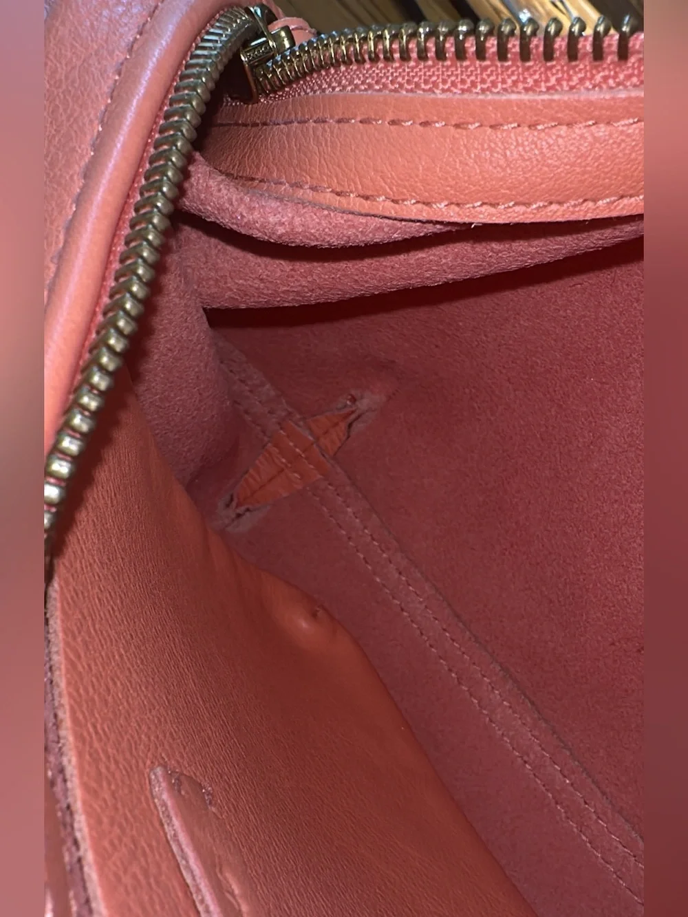 Madewell Leather Soft Small Braided Hobo bag in a peach orange. (Bags 17)